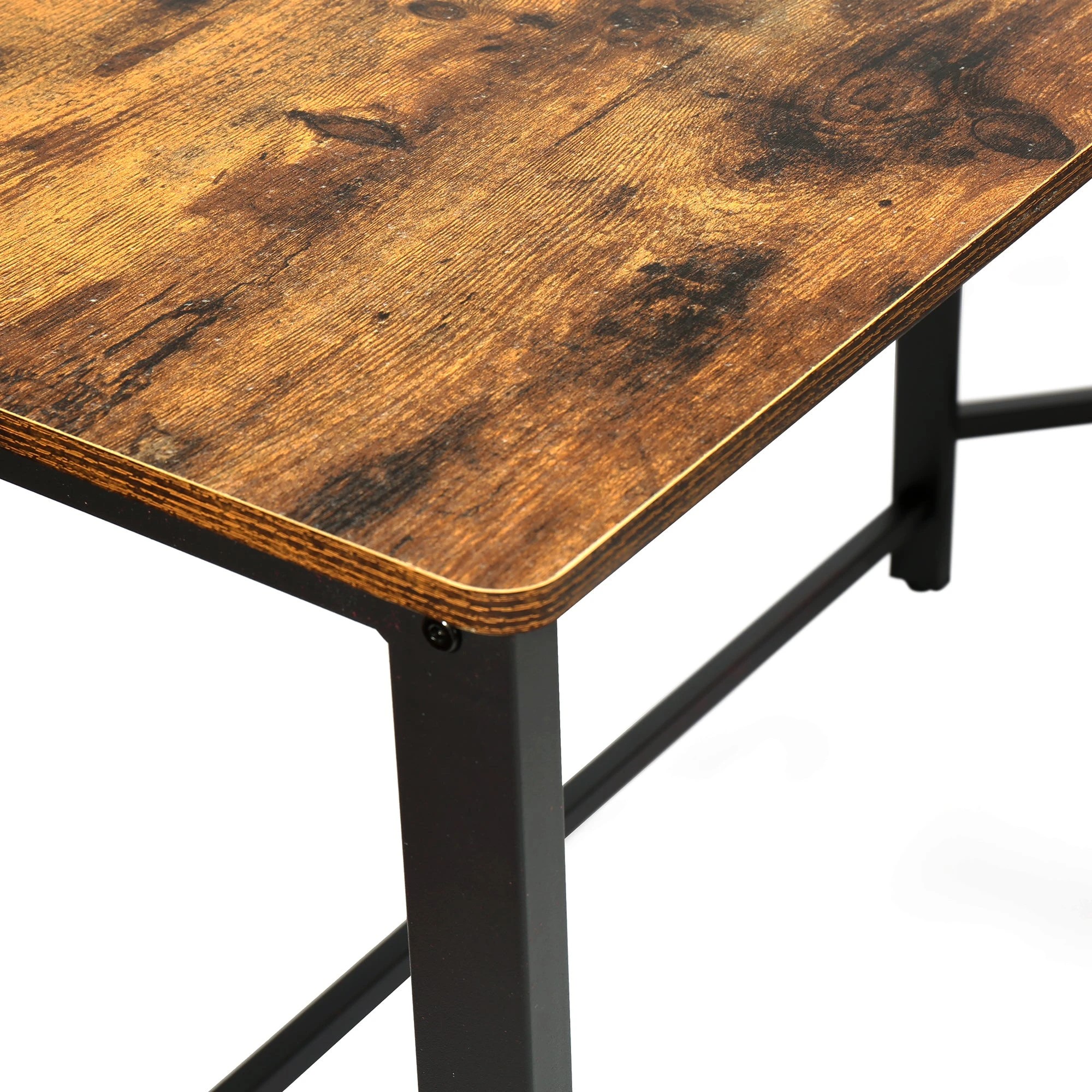 5 Foret Computer Desk Lshape Office Corner Table Storage Study Work Metal Antique, 5 of 10