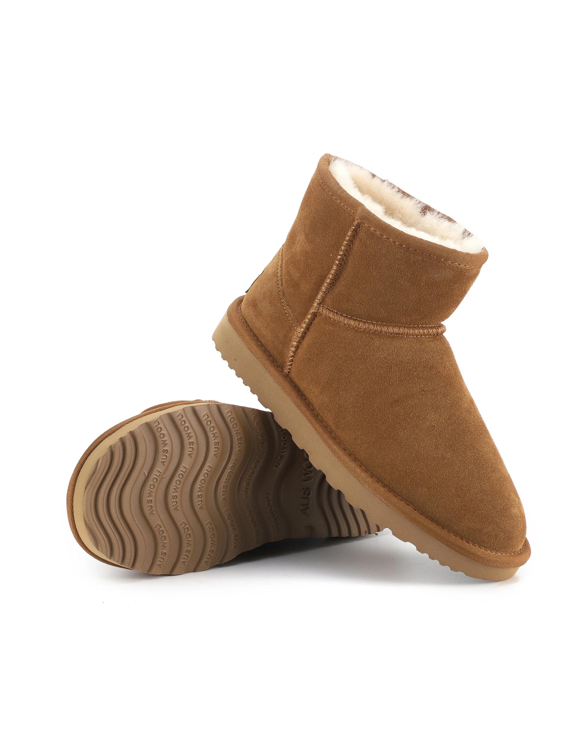 6 AUS WOOLI Signature Short Sheepskin Ankle UGG Boots TAN, 6 of 7