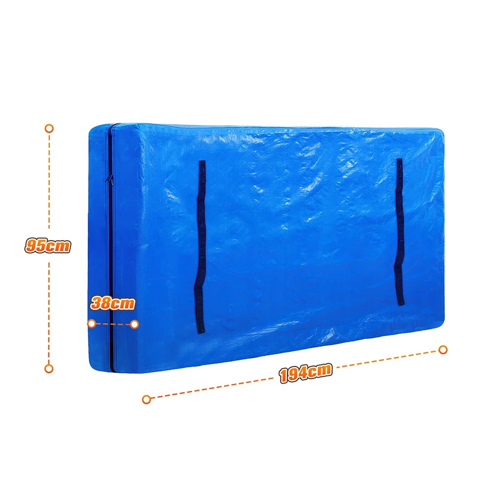 2 MOBI Mattress Bag Easy Moving Waterproof Protector Dust Cover Single Size - Blue, 2 of 6