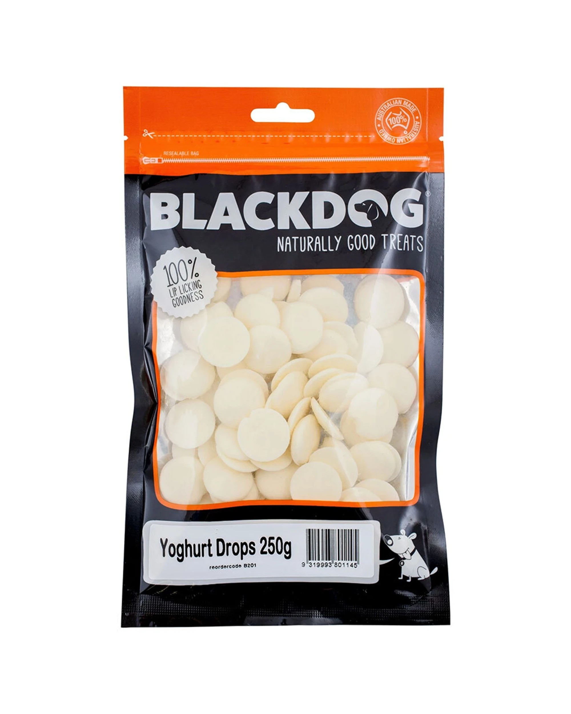 2 Blackdog Naturally Good Treats Yoghurt Drops 2 Pack 250g Healthy Dog Treat - White, 2 of 3