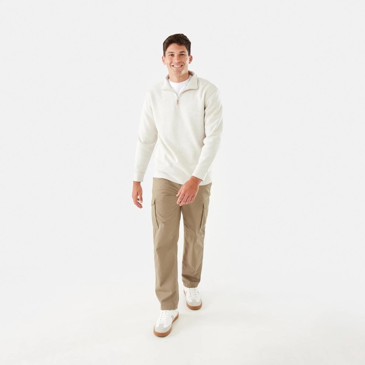 2 1/4 Zip Sweatshirt Bge Oatml, 2 of 7