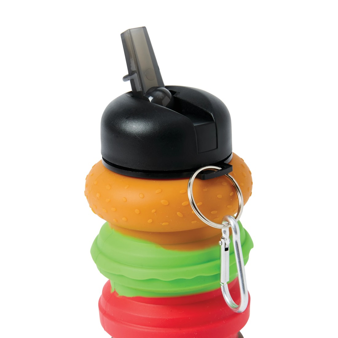 4 520ml Burger Pop-Up Collapsible Drink Bottle, 4 of 6