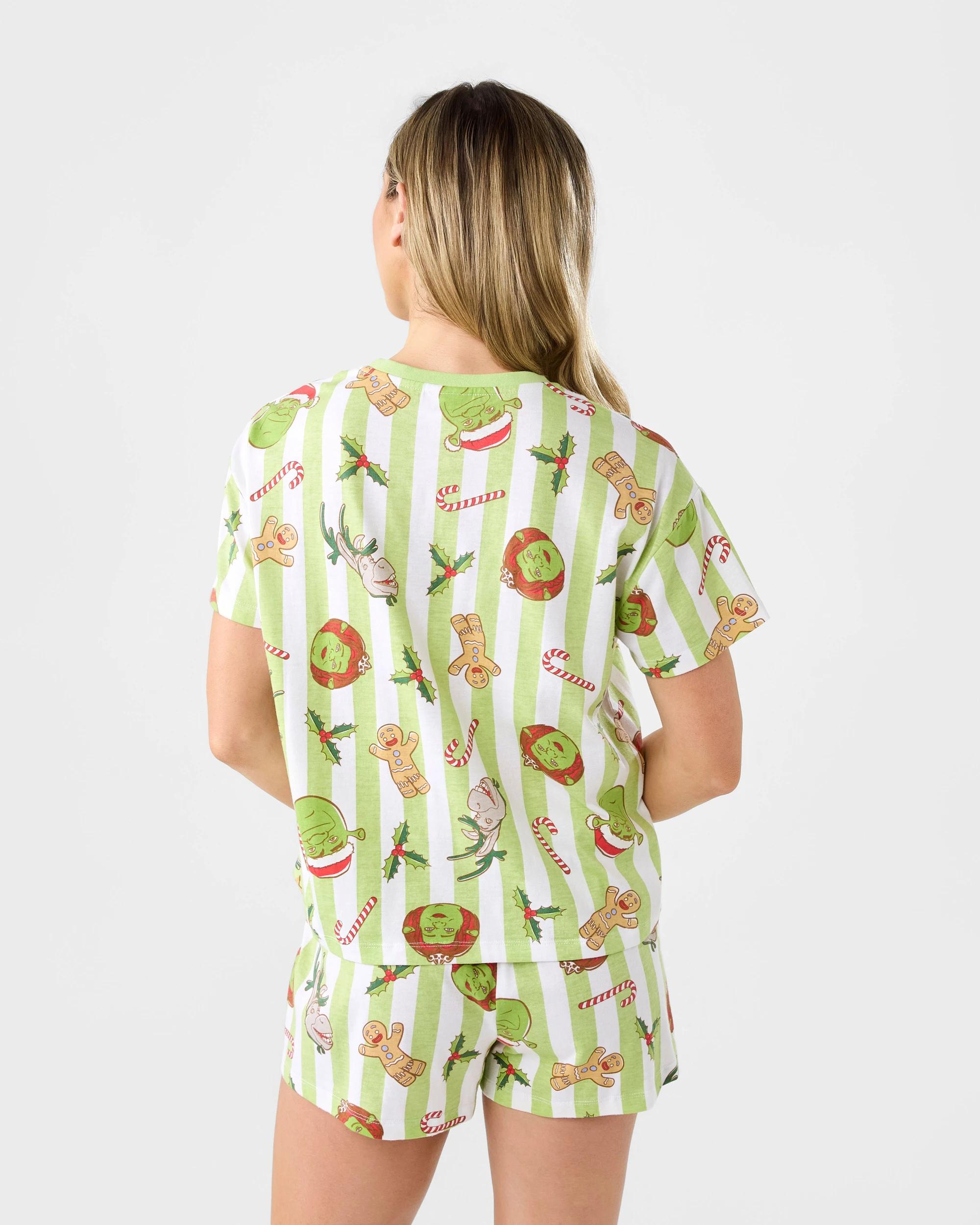 4 Family Matching Christmas Shrek Womens Pyjama Set Shrek Xmas, 4 of 9