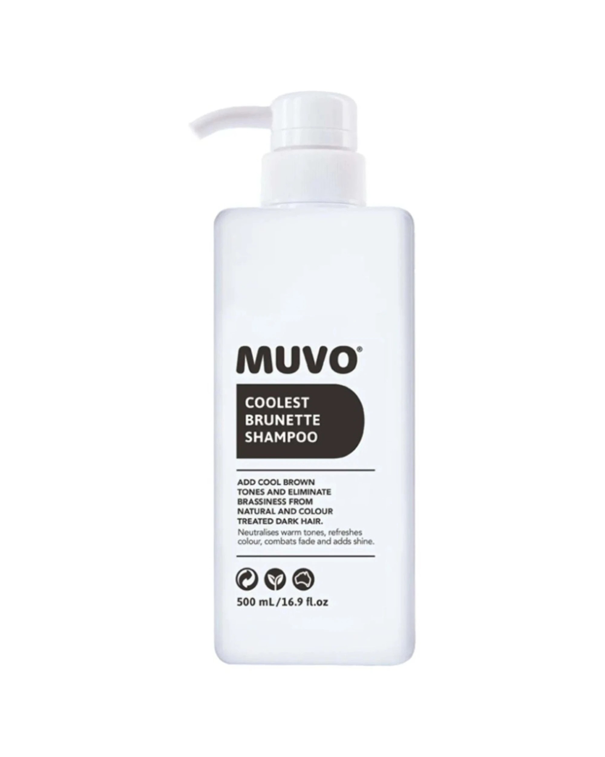 1 Muvo Coolest Brunette Shampoo Brass Tone Control Hair Care 500ml - White, 1 of 1
