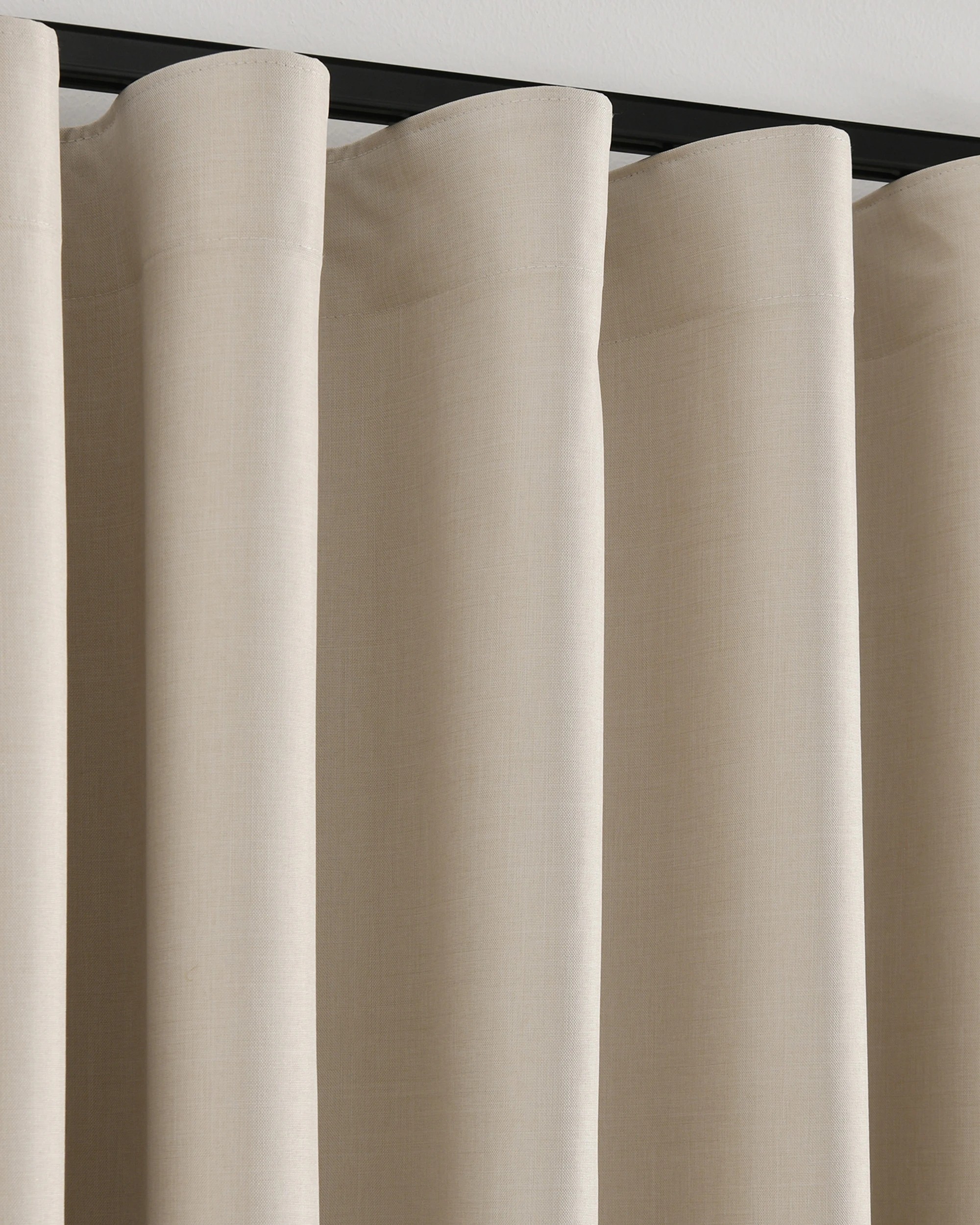 3 Sherwood Alva Faux Linen Blockout S-Fold Curtain 485x280cm - Fits 280cm Track - Porcelain, 3 of 7