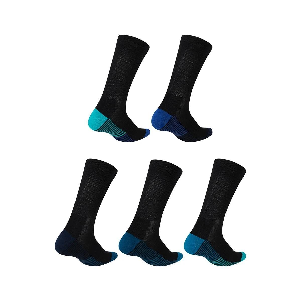 2 5 Pack Super Tough Crew Socks BLACK COLOUR, 2 of 3