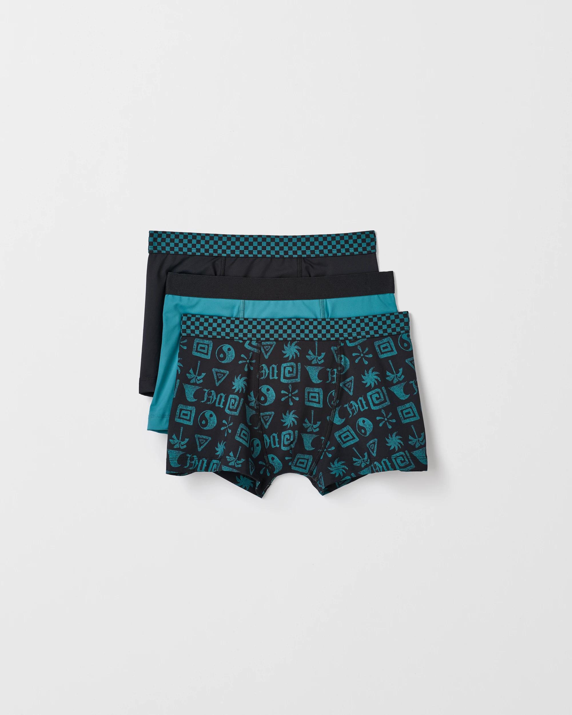 1 Older Boys Microfibre Trunks 3 Pack - Maxx BEACH ICONS, 1 of 1