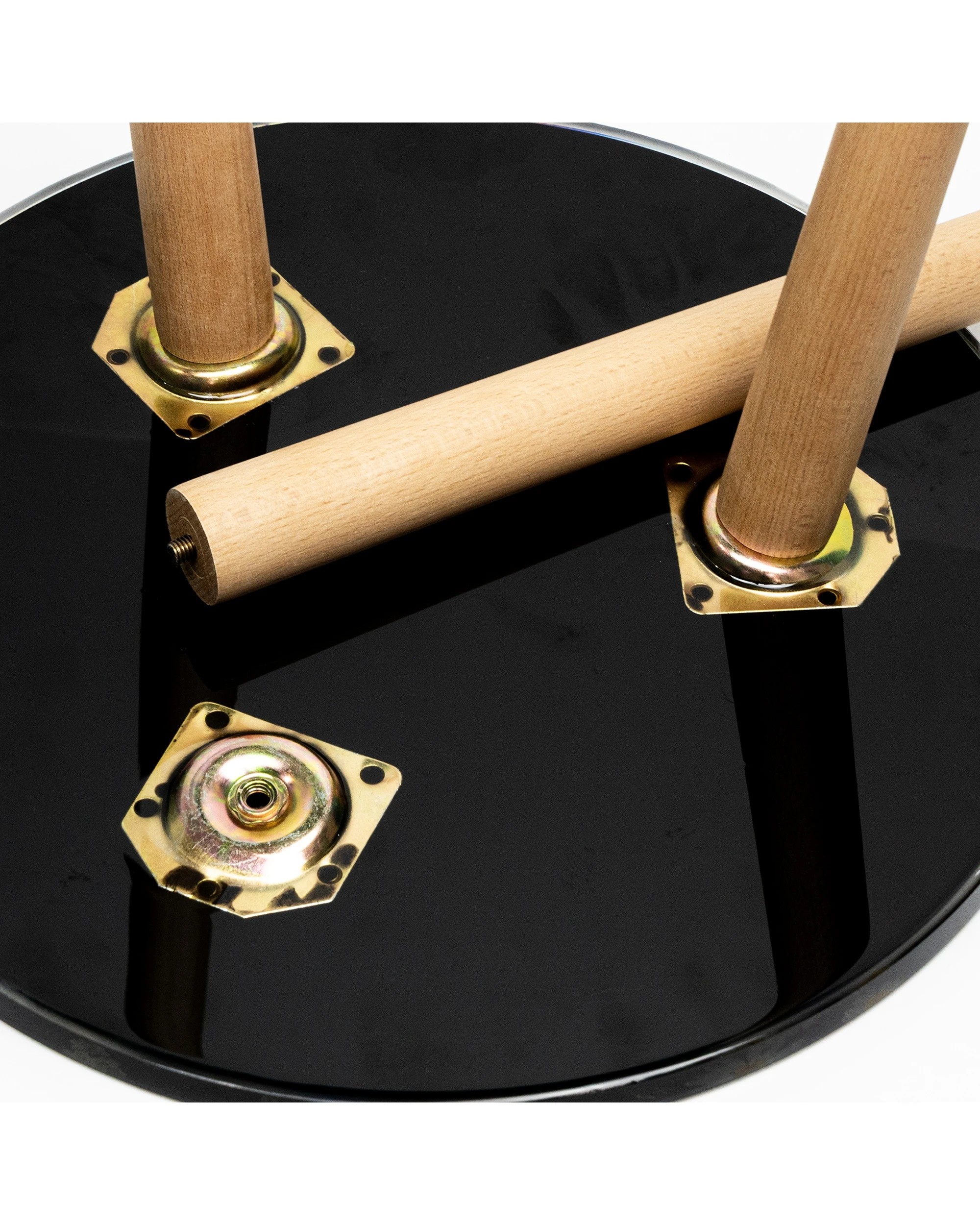 4 Leni Resin Side Table Handmade Tranquil Garden - Black, 4 of 6