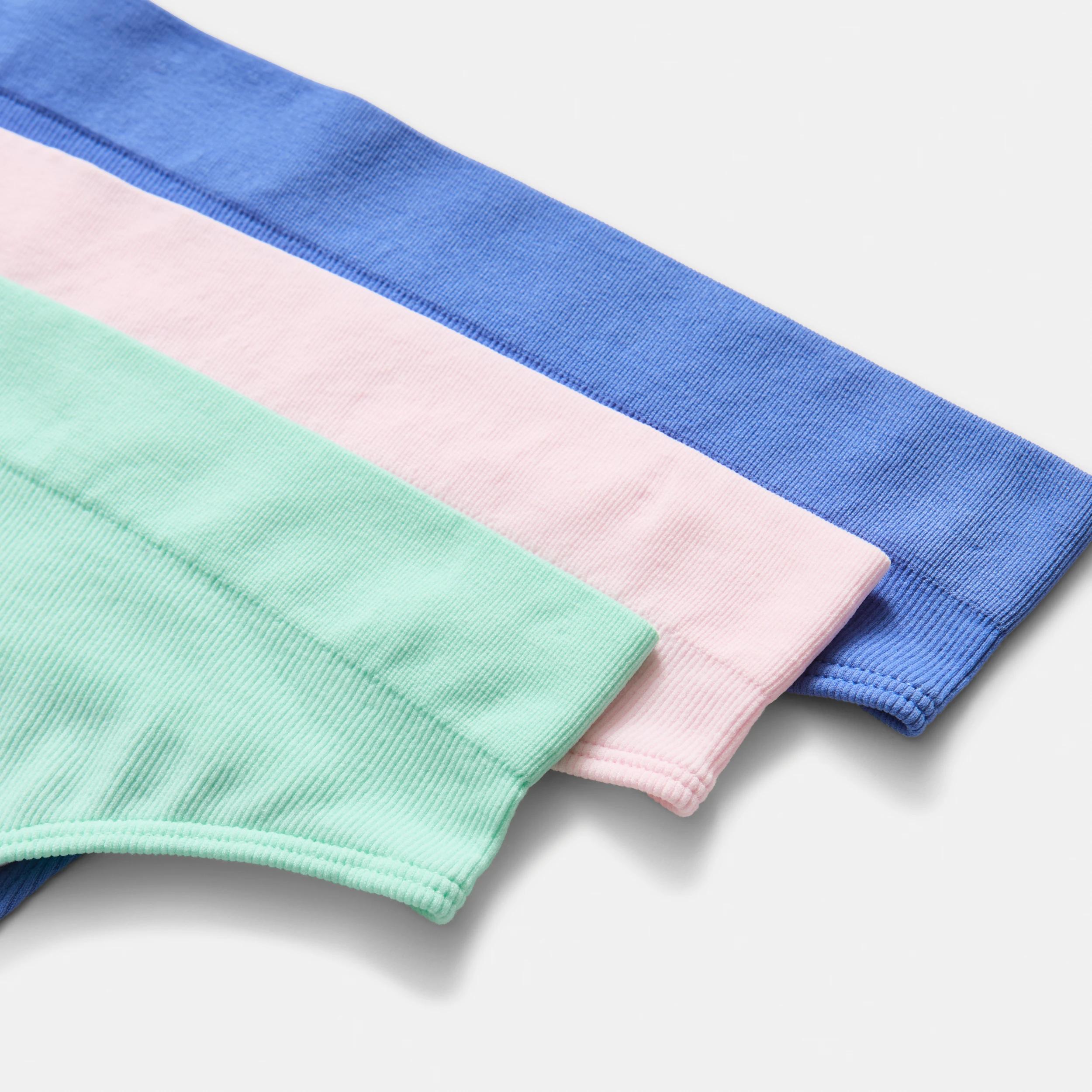 3 3 Pack Rib Seamfree G-string Briefs BLUE MARINE, BALLERINA, BRIGHT MINT, 3 of 8