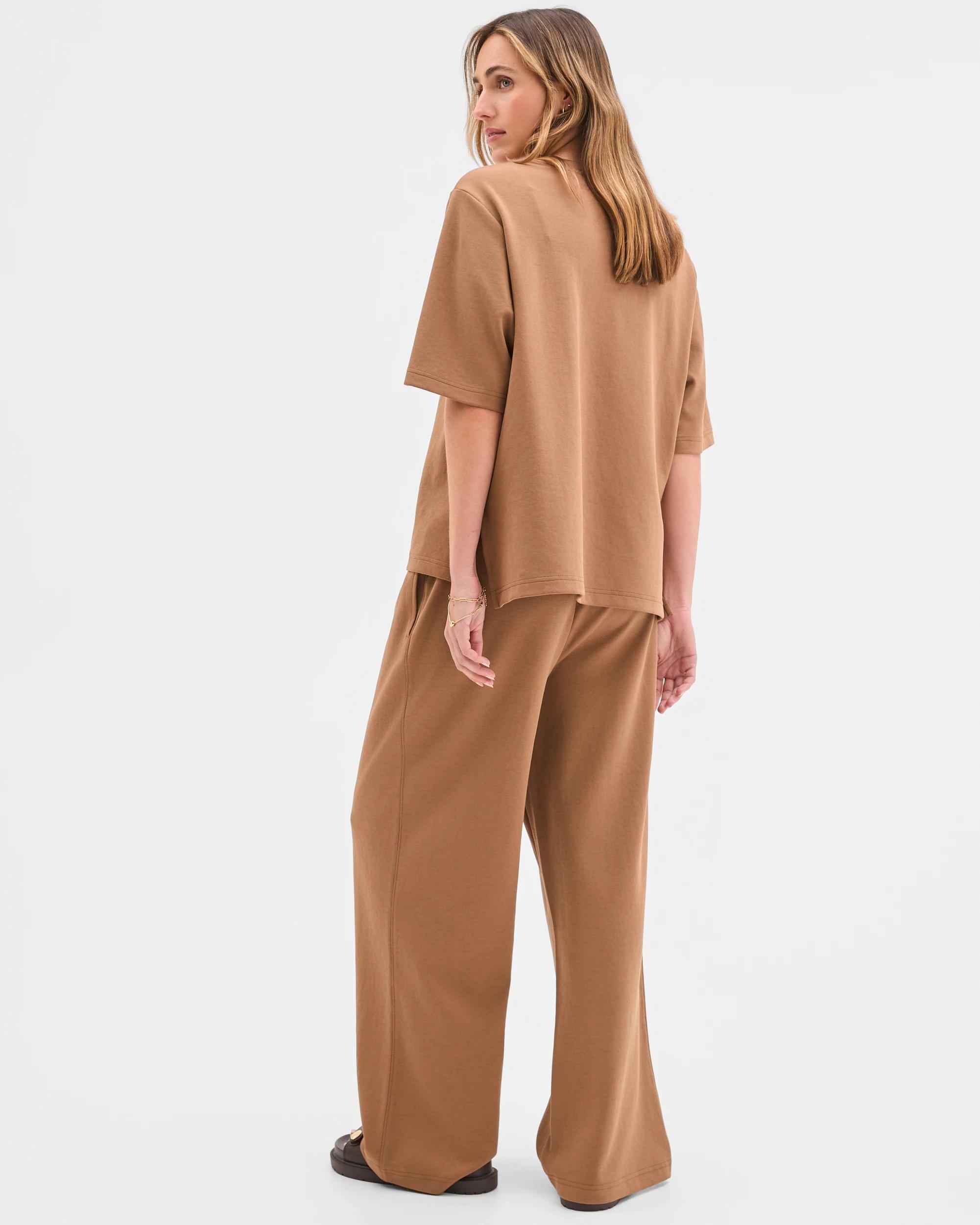 6 Target Woman Australian Cotton Blend Wide Leg Interlock Pants PARTRIDGE, 6 of 6