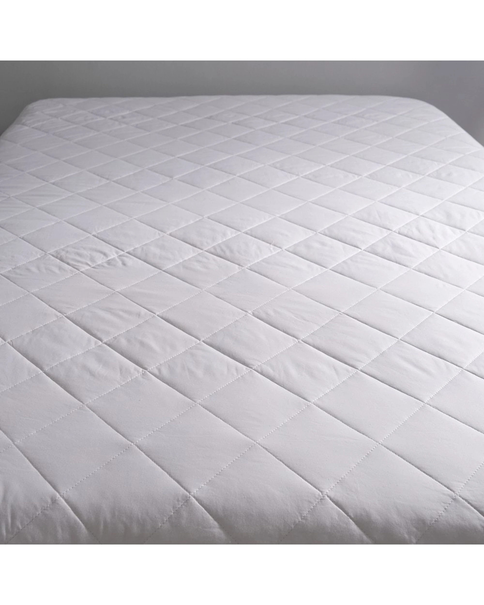 2 Canningvale Cotton Mattress Protector Waterproof Anti-Micro - Super King Bed - White, 2 of 2