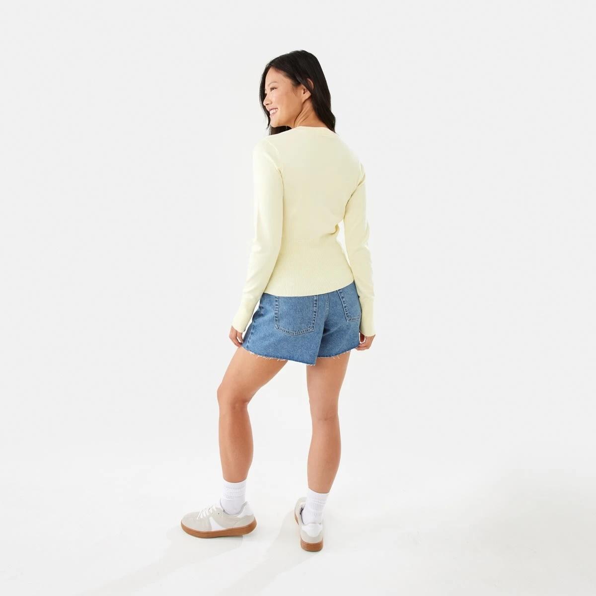 6 Fitted Cardigan Glow Yellw, 6 of 10
