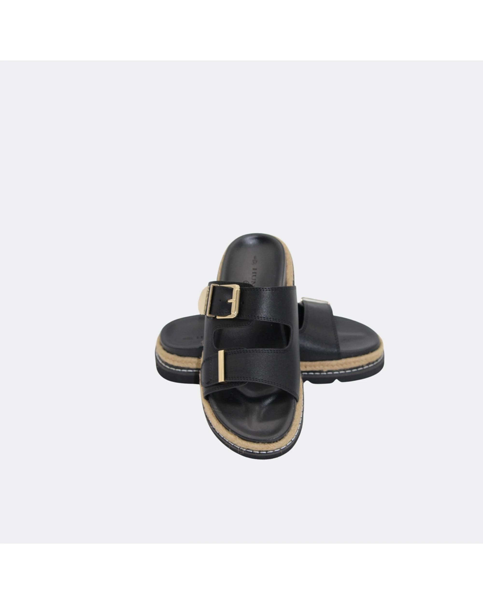 2 Human Shoes Milani Women's Platform Sandals Adjustable Padded Choc BLACK, 2 of 5