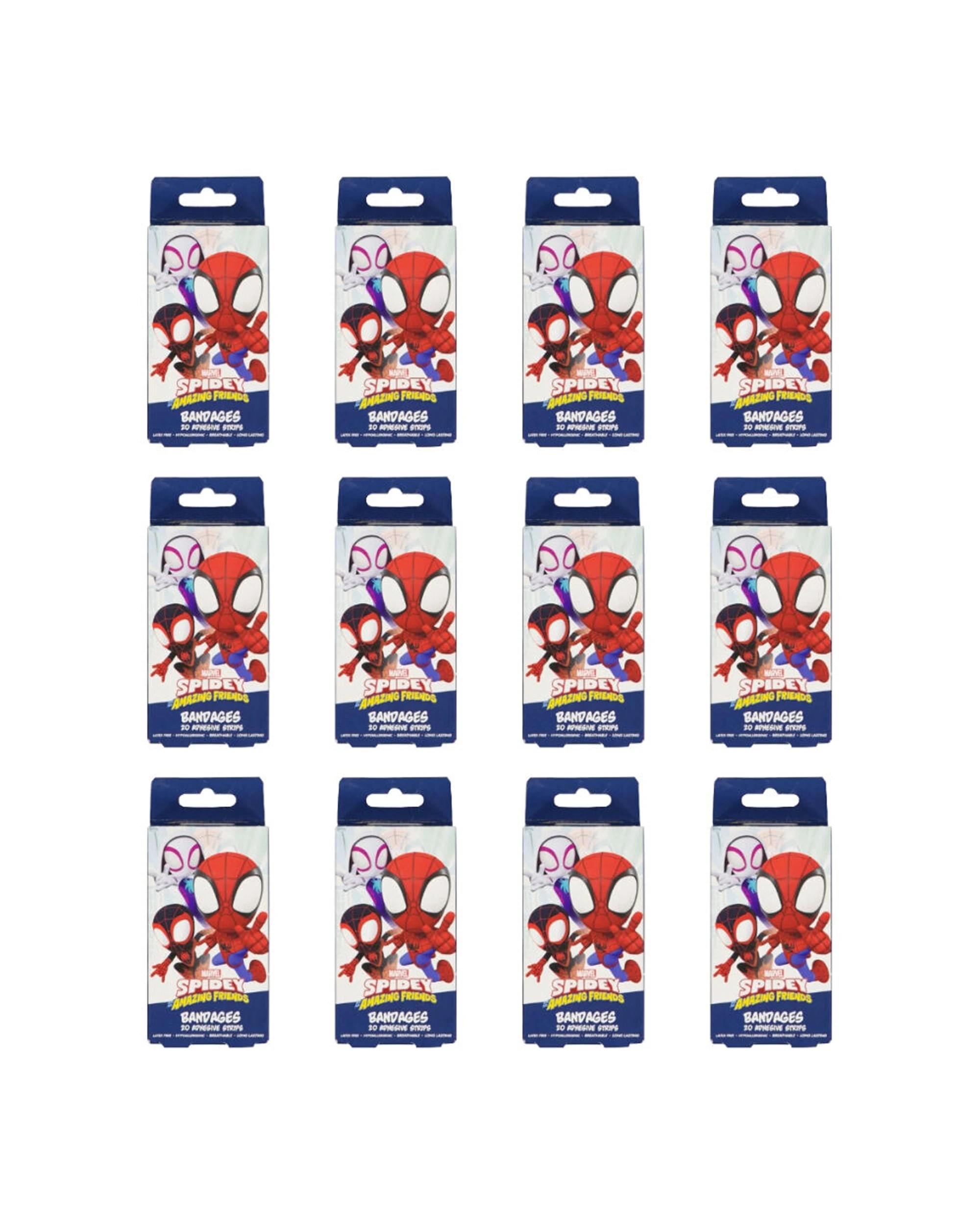 1 Marvel Spidey & His Amazing Friends 12x 20pc Adhesive Bandages Strips - Multi, 1 of 3