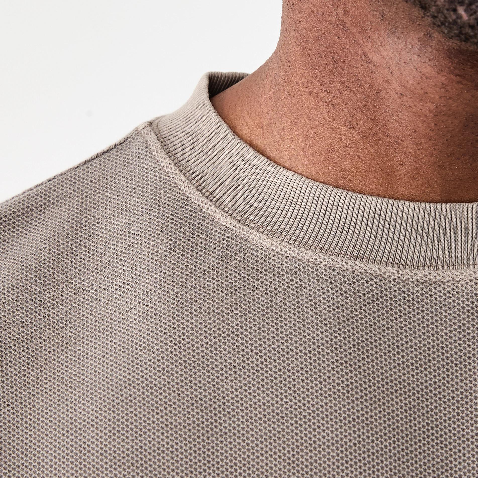 5 Oversized Pique Knit T-shirt Brn Eagle, 5 of 6