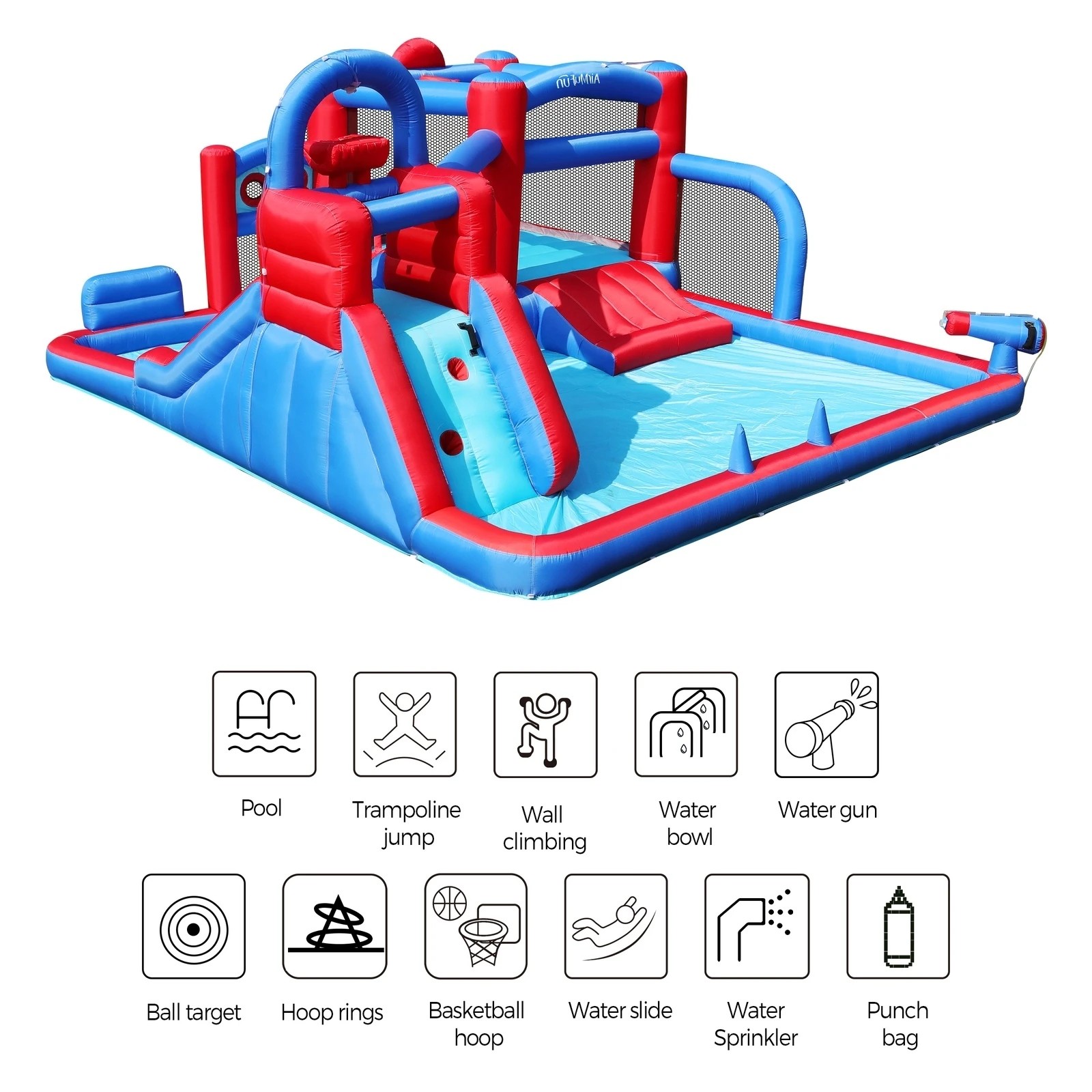 5 Airmyfun 11 Play Zones Inflatable Trampoline Bounce House Jumping Water Slide
 - Multi, 5 of 10