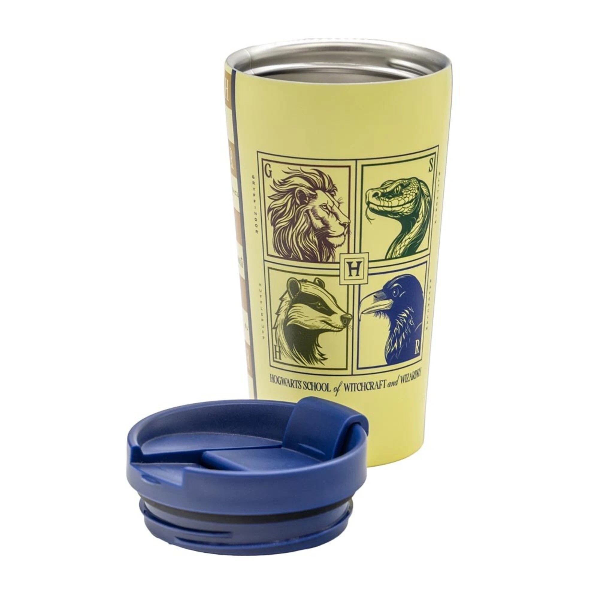 3 Harry Potter - Hogwarts House Portrait Travel Mug - Blue,Yellow, 3 of 3