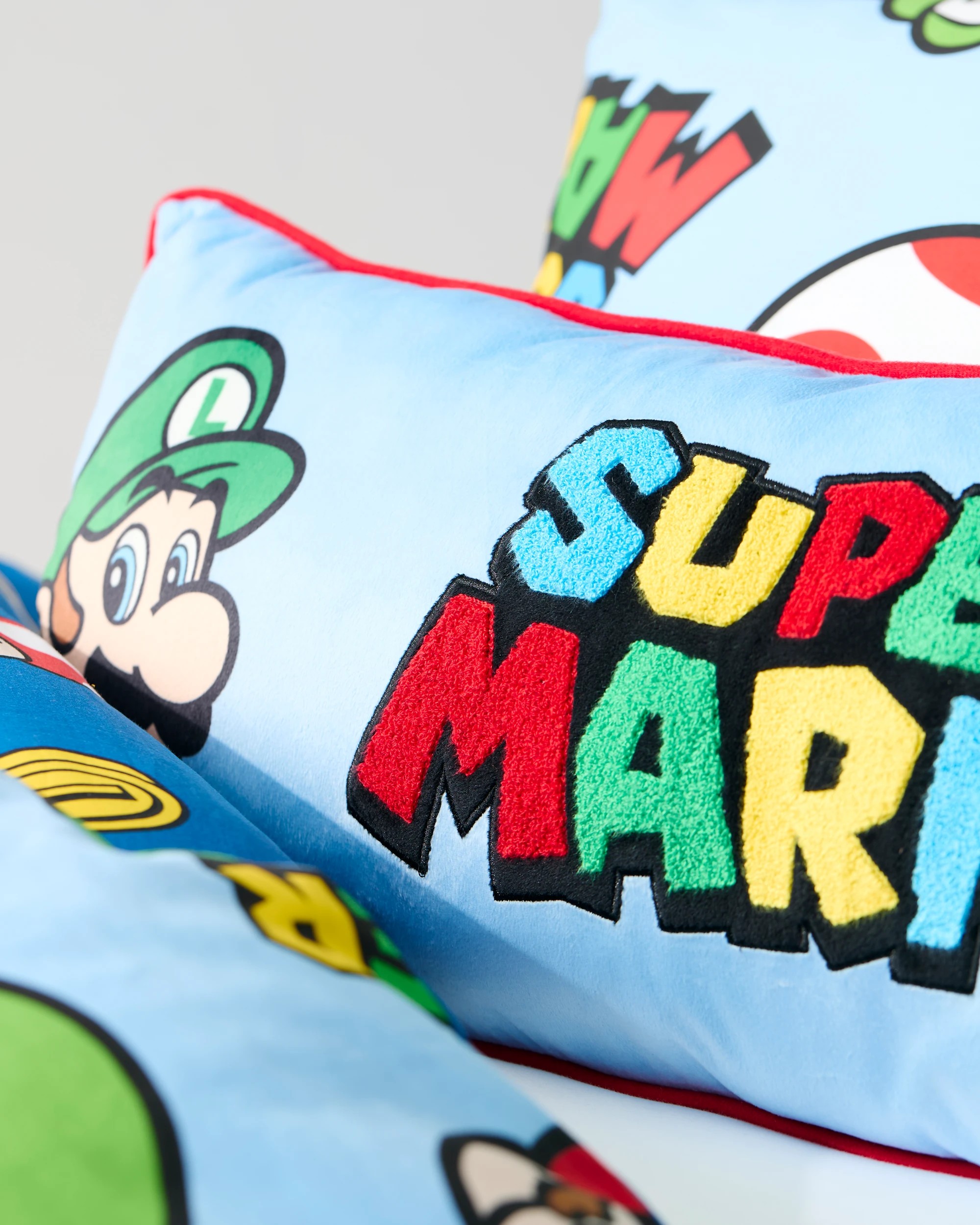 9 Super Mario Cotton Kids Quilt Cover Set - Queen Bed - Blue, 9 of 10