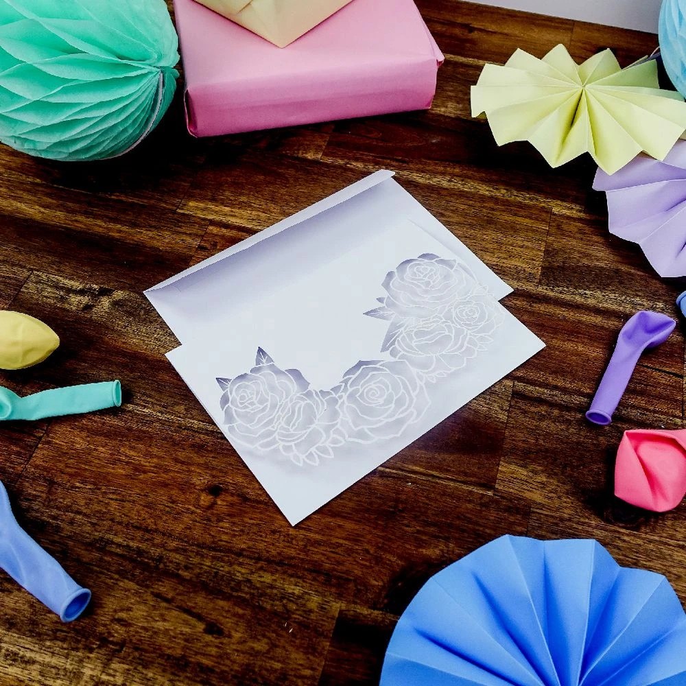 5 Quill Cards and Envelopes Rose Die Cut 125x175mm 15 Pack, 5 of 6