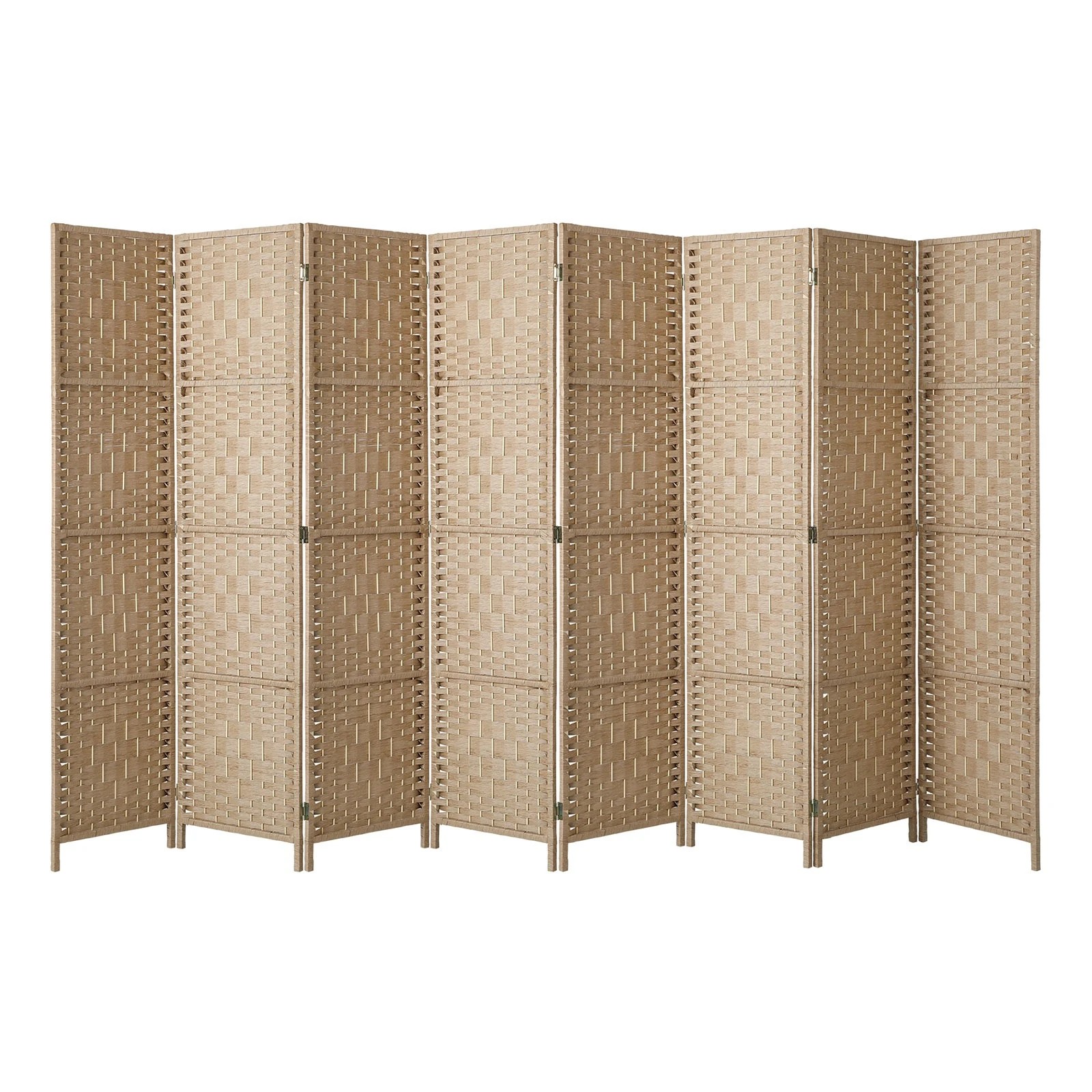 8 Oikiture 8 Panels Room Divider - Natural, 8 of 10
