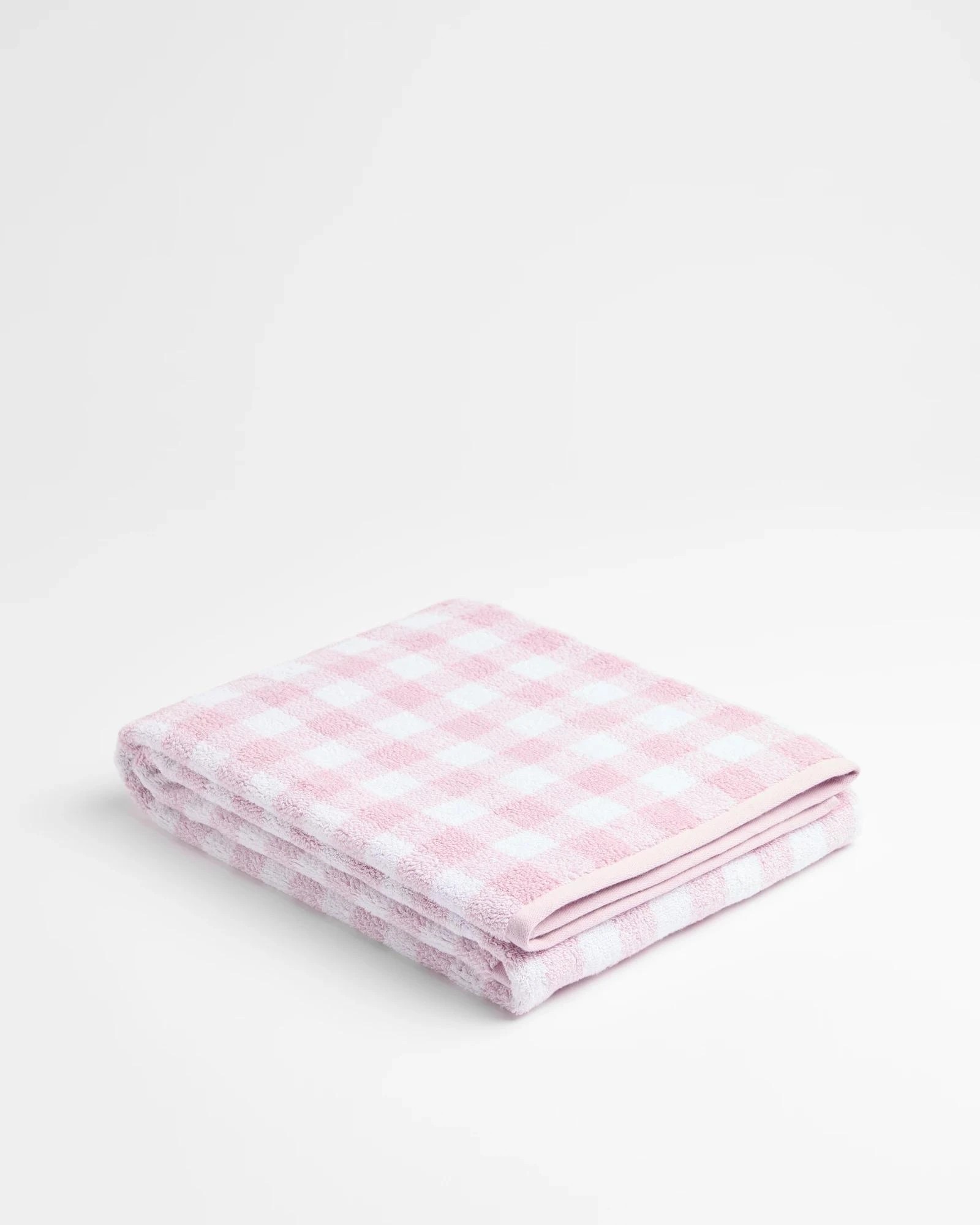 1 Target Georgie Australian Cotton Gingham Bath Sheet - Purple, 1 of 3