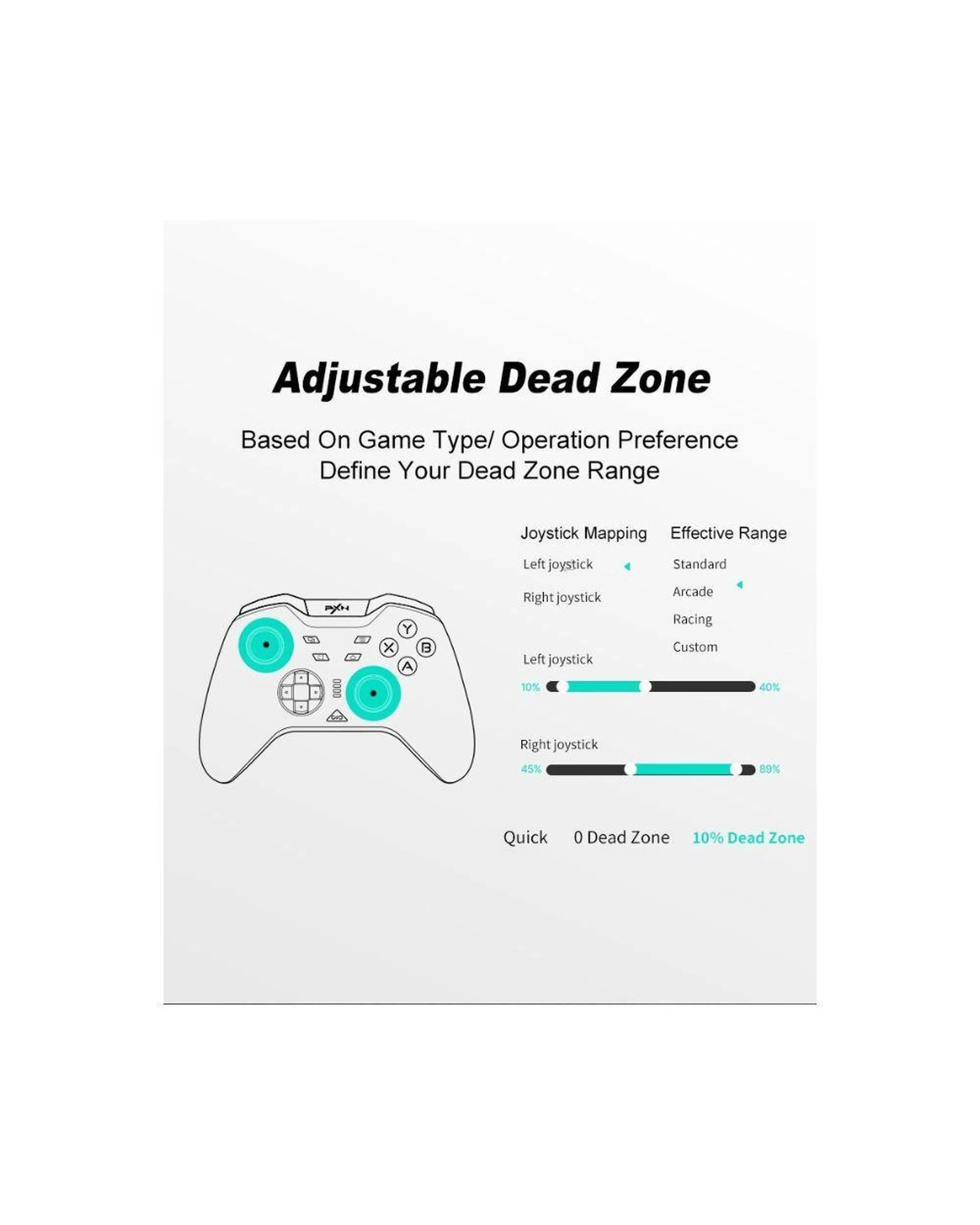 9 PXN P5 Wireless Wired Gaming Controller 1000Hz Hall for PC Switch iOS Android Black, 9 of 10