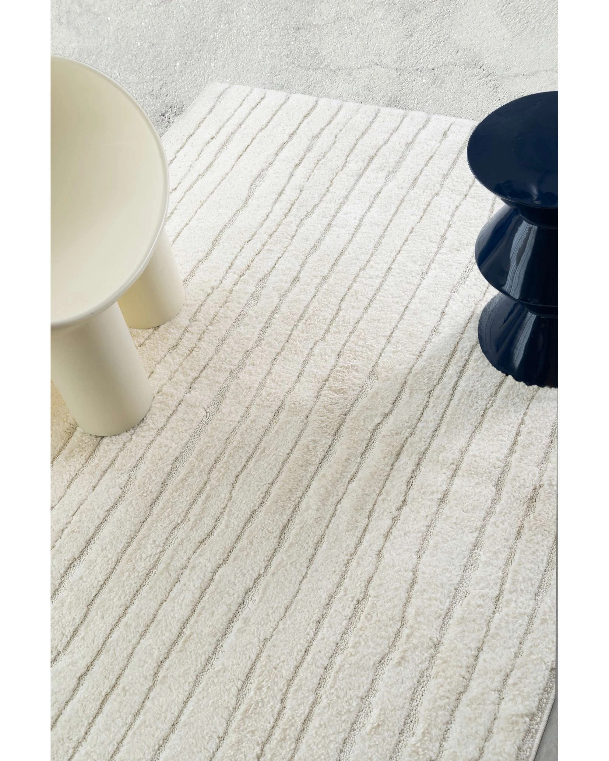 3 Loopsie Letia Striped Rug-290cm x 200cm - White, 3 of 8