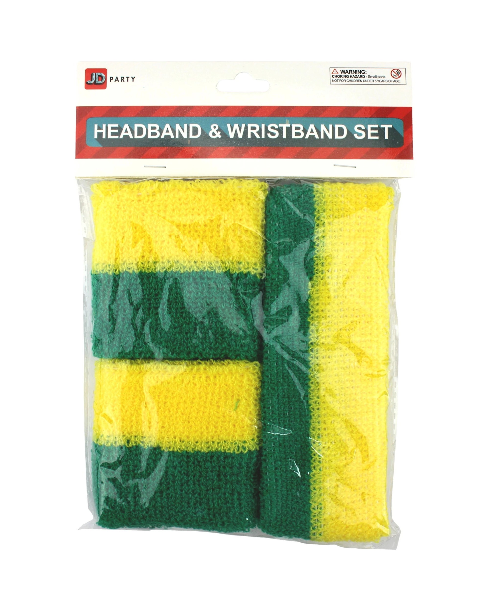 1 Partyrama Green & Yellow Sweatband Set, 1 of 1