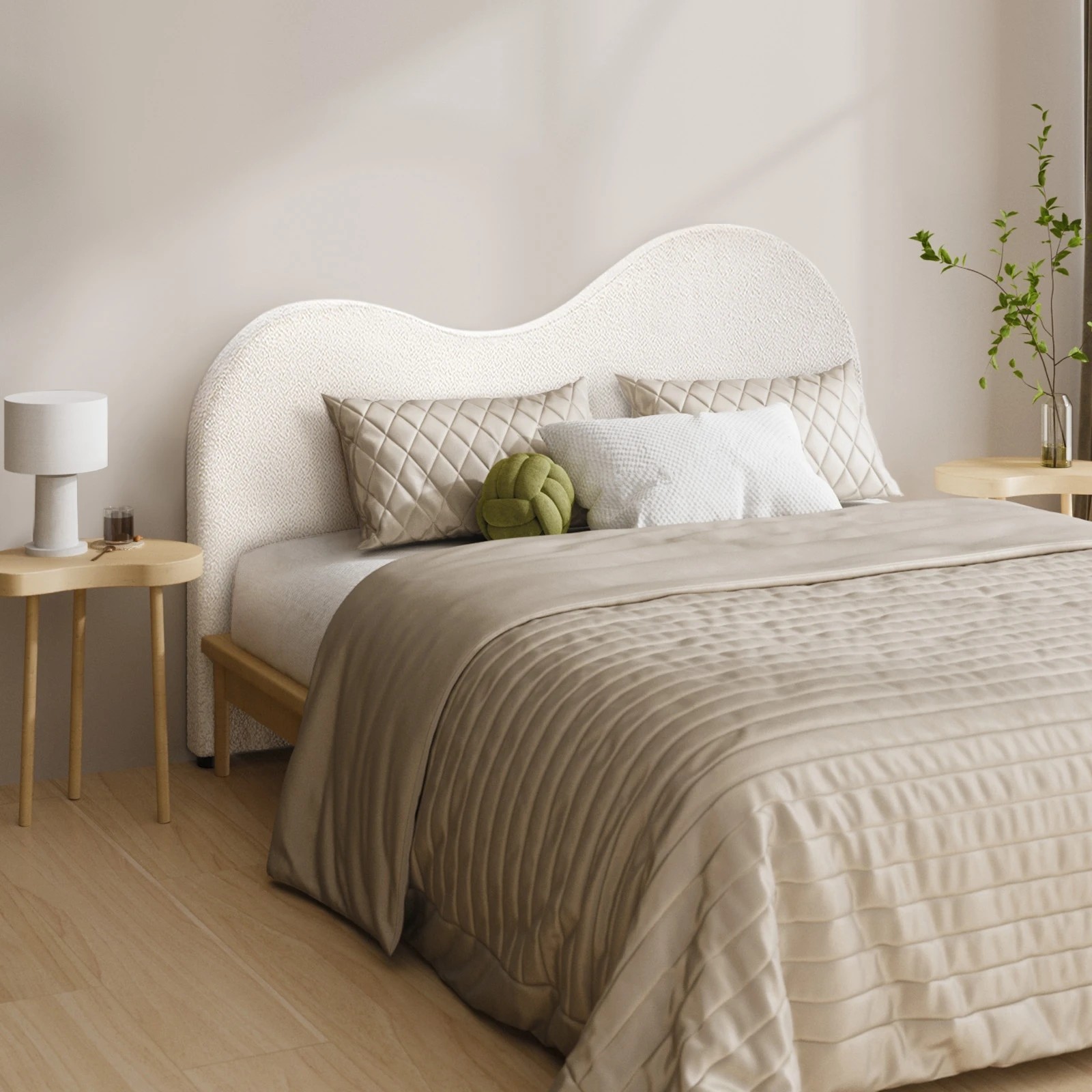 1 Oikiture Bed Head Double Size Headboard Bedhead
 - White, 1 of 7