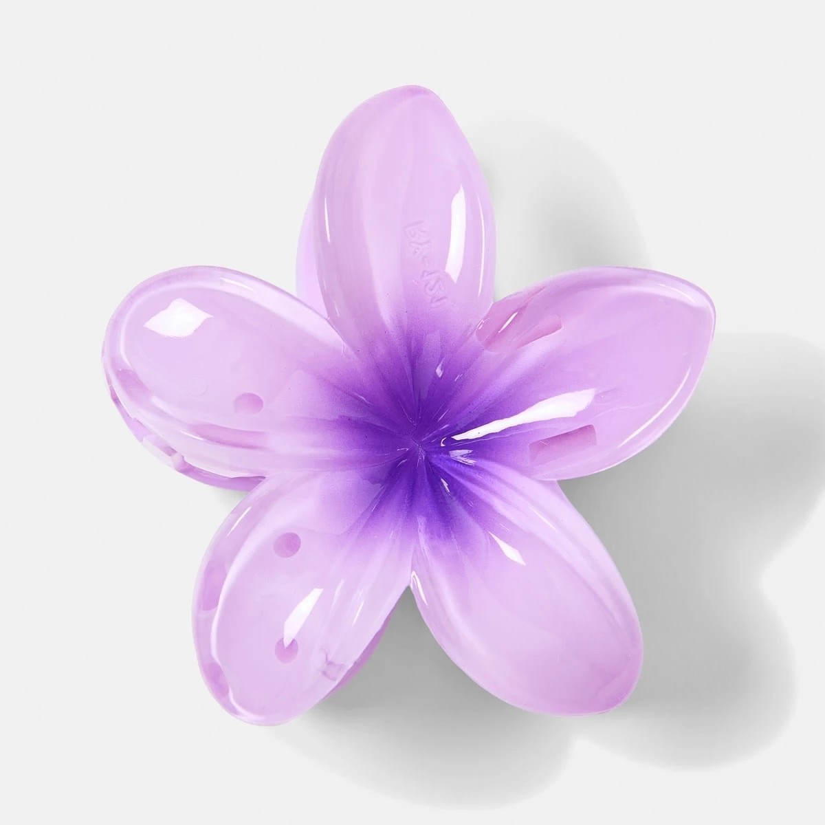 1 Purple Frangipani Claw Hair Clip, 1 of 4