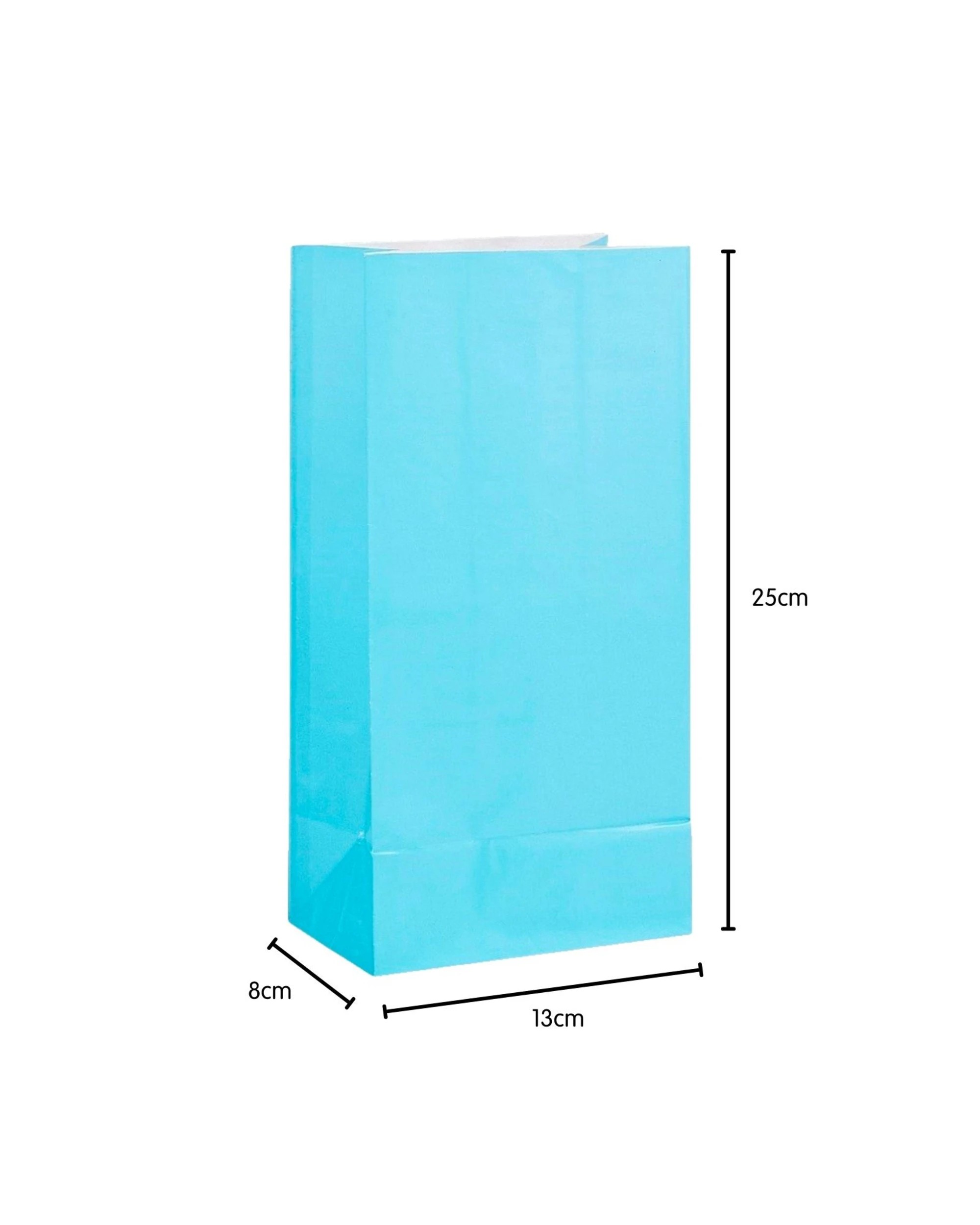 2 Unique Light Blue Paper Party Bags Pack of 12 - Blue, 2 of 2