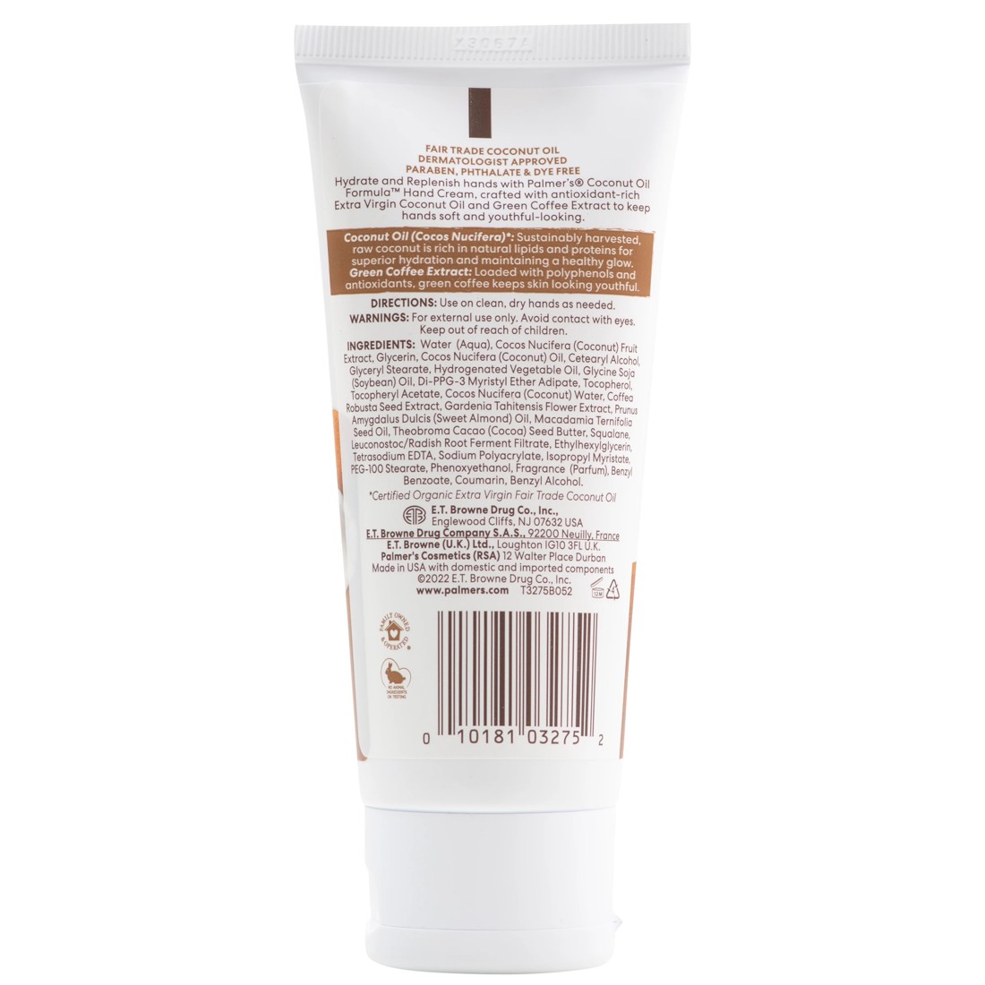 2 Palmer's Coconut Oil Formula Hand Cream 96g - Vitamin E & Green Coffee, 2 of 3