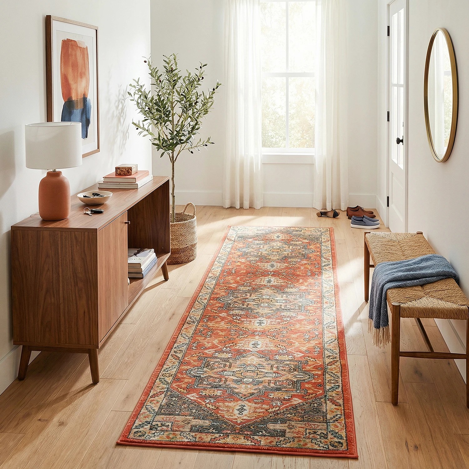 1 Common Ground Rugs Eterna 850 300x80cm - Medium Runner Power Loomed Pet Friendly Rug - Brown, 1 of 9