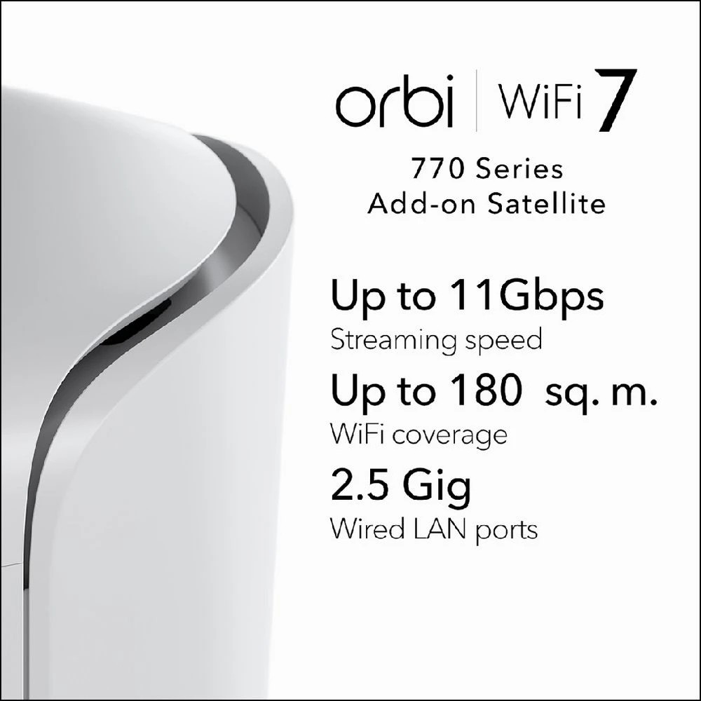 3 NETGEAR Orbi 770 BE11000 Tri Mesh WiFi 7 Router 3 Pack, 3 of 5