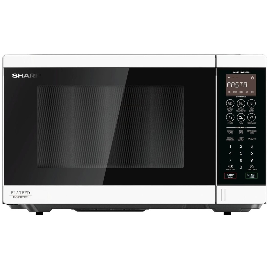 1 Sharp Flatbed 1200W Microwave White, 1 of 4