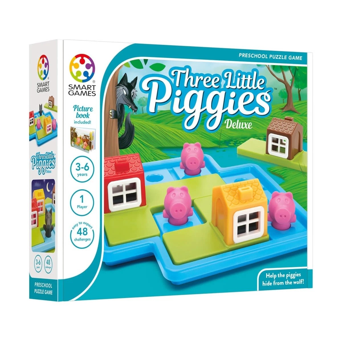 1 Smart Games Three Little Piggies Deluxe Preschool Puzzle Game, 1 of 4