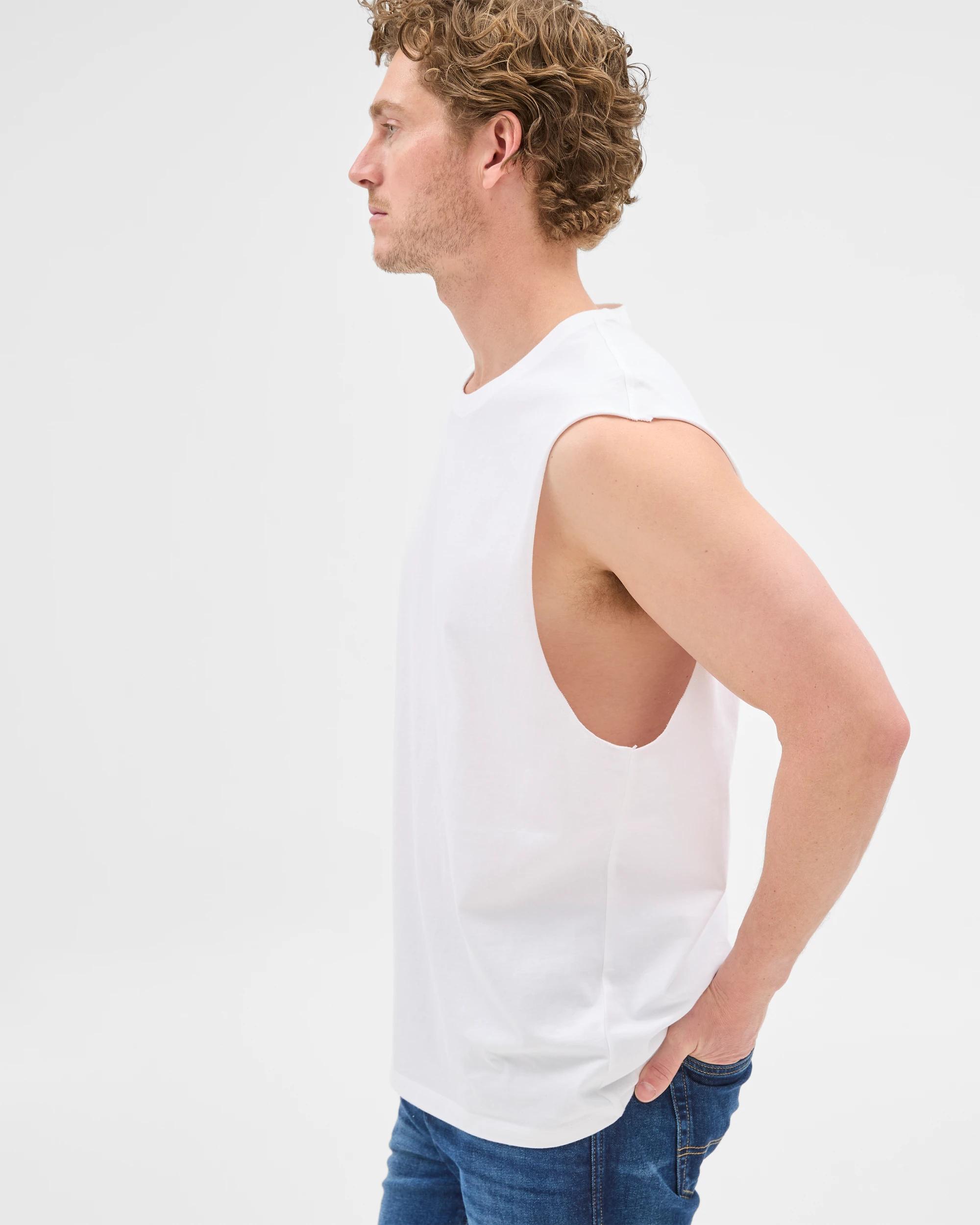 3 Target Australian Cotton Plain Tank Top WHITE, 3 of 5