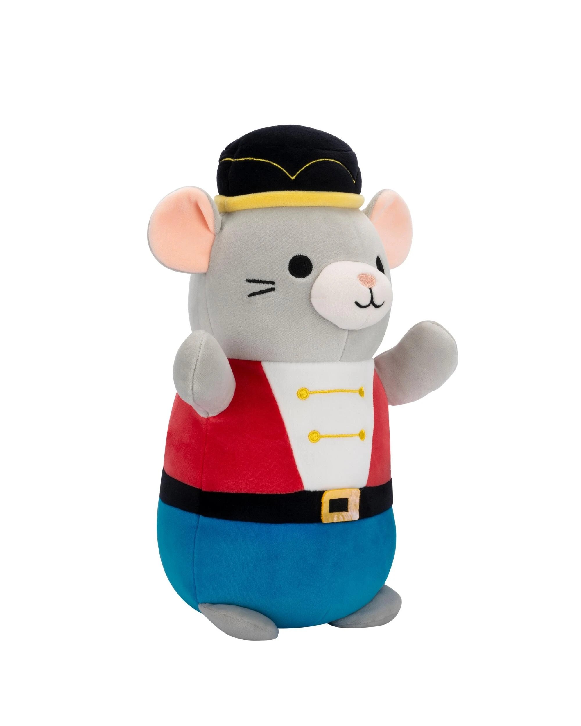 3 Squishmallows HugMees Holiday Murray the Nutcracker Mouse 10 inch Plush - Grey, 3 of 5