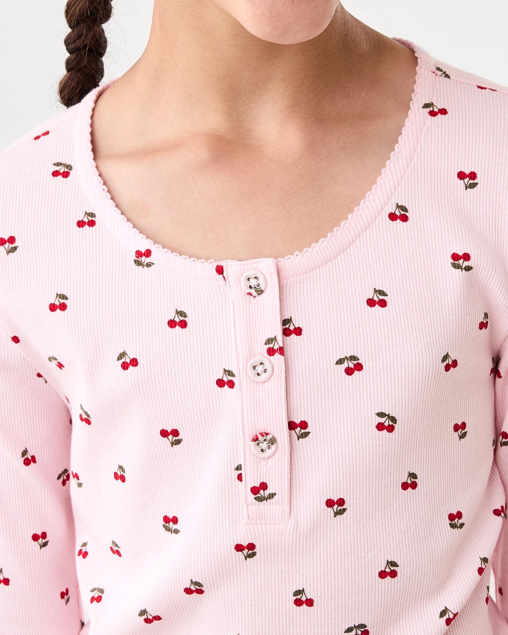 4 Ribbed Long Sleeve Set Pnk Chry, 4 of 7