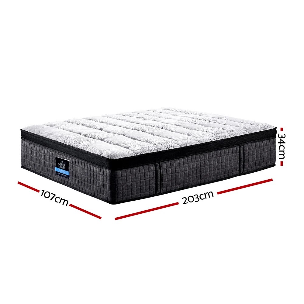 2 Giselle Bedding 34cm Mattress 9 Zone Latex Foam King Single - King Single Bed - Multi, 2 of 3