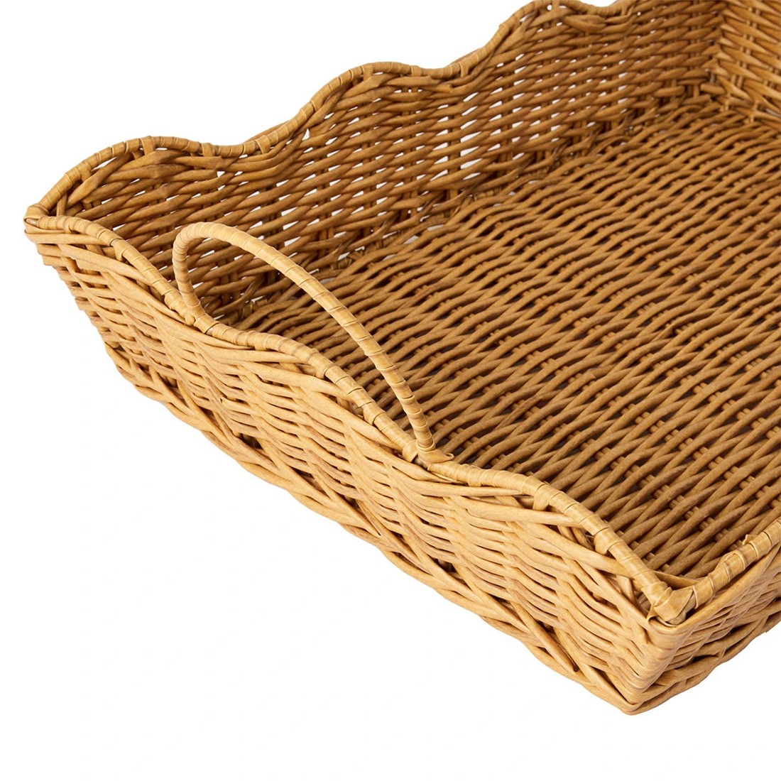 4 Wavy Edge Rattan Look Tray, 4 of 7