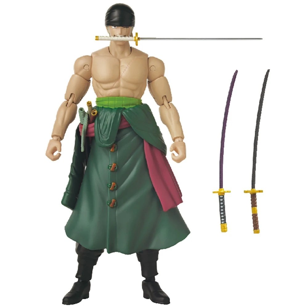 5 Bandai Anime Heroes One Piece Roronoa Zoro Three Sword Style Figure, 5 of 5