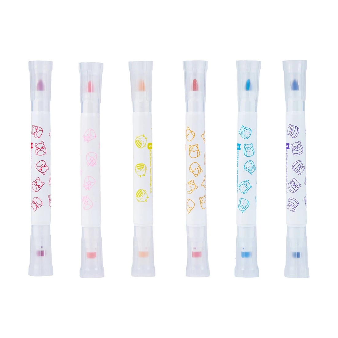 2 6 Pack Original Squishmallows Dual Tip Colour Marker/Stamps Set, 2 of 9