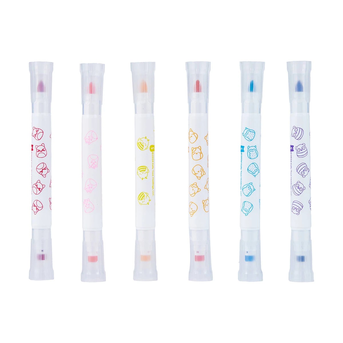 2 6 Pack Original Squishmallows Dual Tip Colour Marker/Stamps Set, 2 of 9