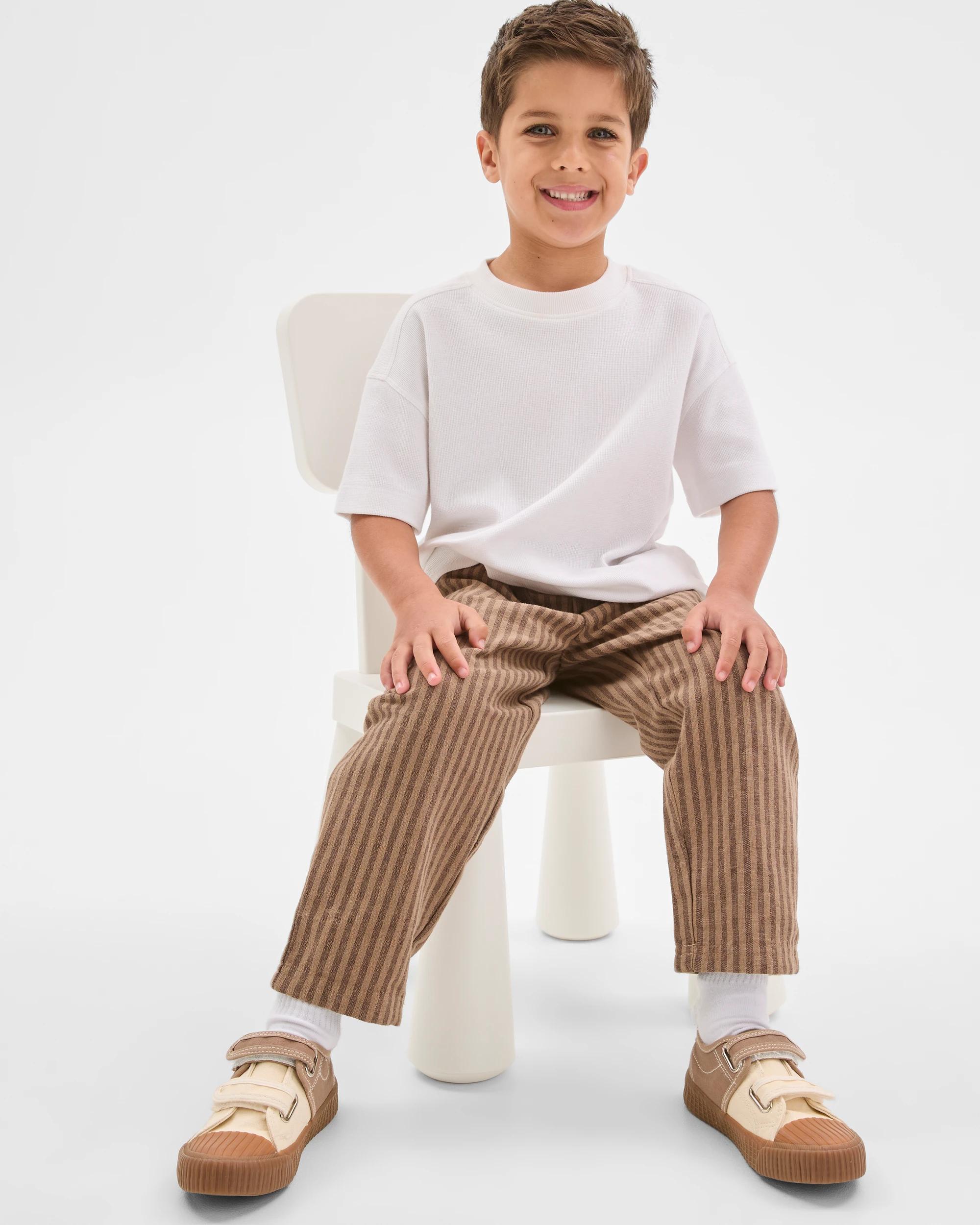 3 Target Kids Lightweight Woven Pull-On Pants HOT FUDGE, 3 of 6