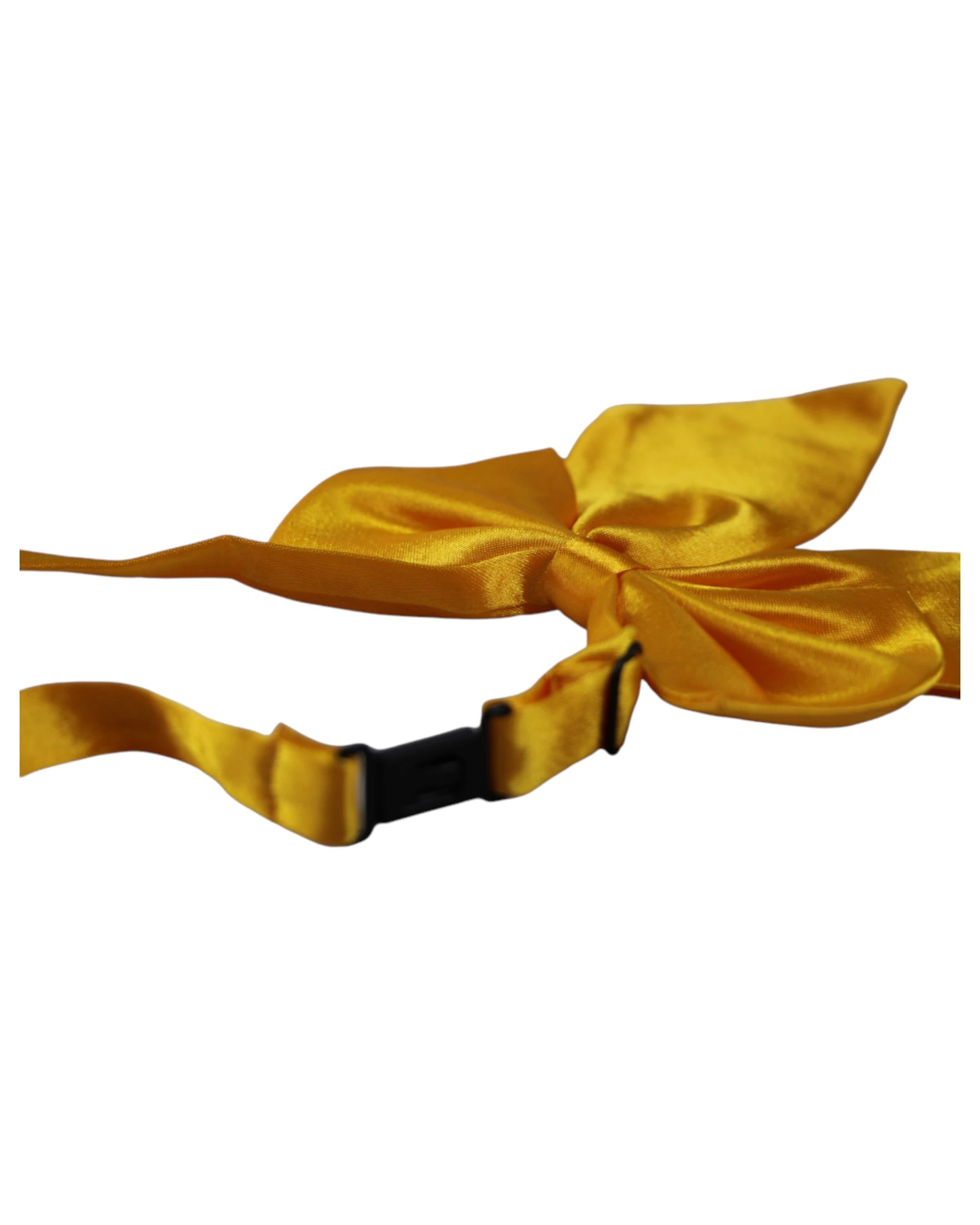 2 Zasel Womens Plain Shirt Collar Bow Tie - Yellow, 2 of 4
