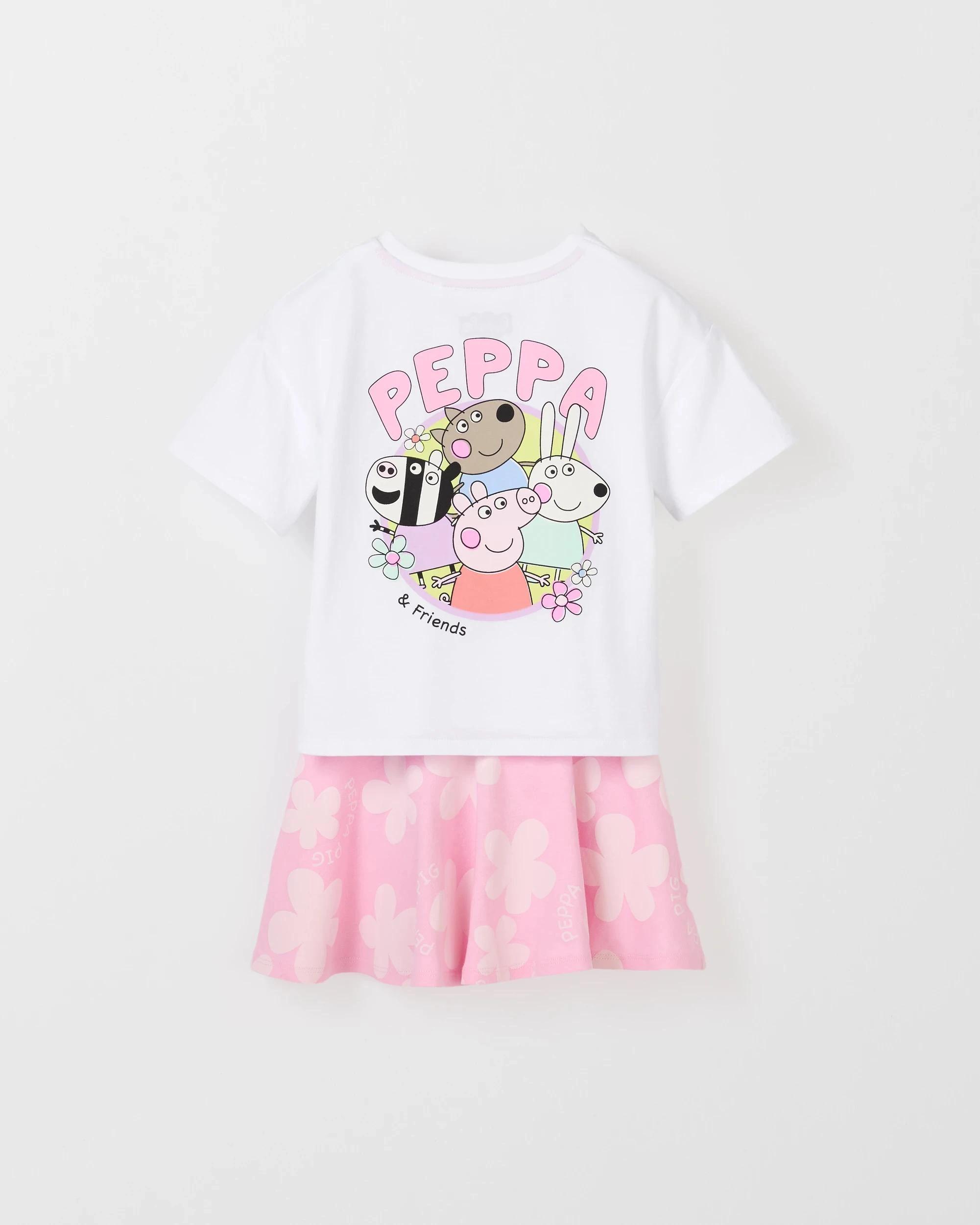 7 Peppa Pig Australian Cotton T-Shirt and Skirt Set PINK, 7 of 7
