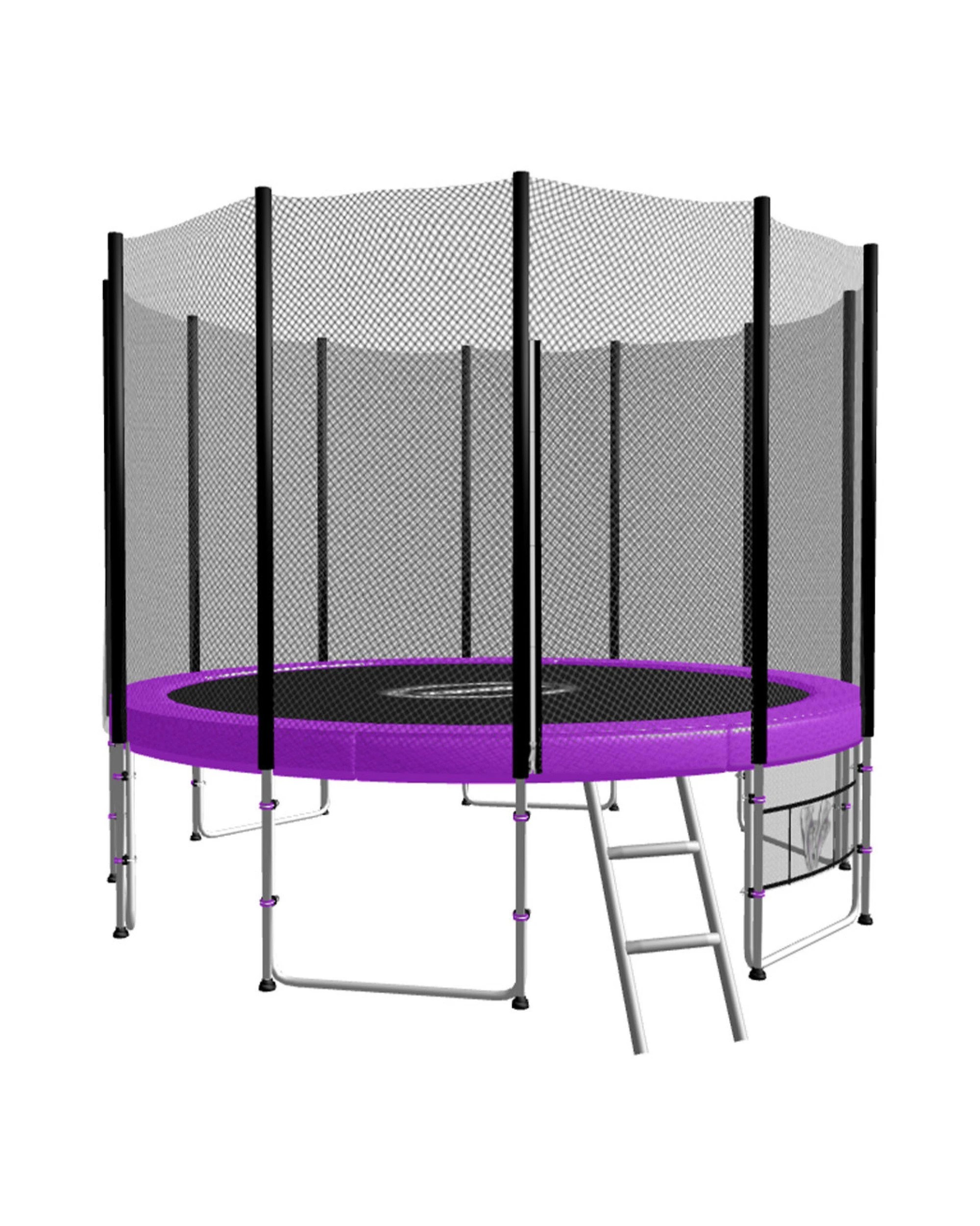 1 Kahuna Blizzard 10 ft Trampoline with Net - Purple, 1 of 8