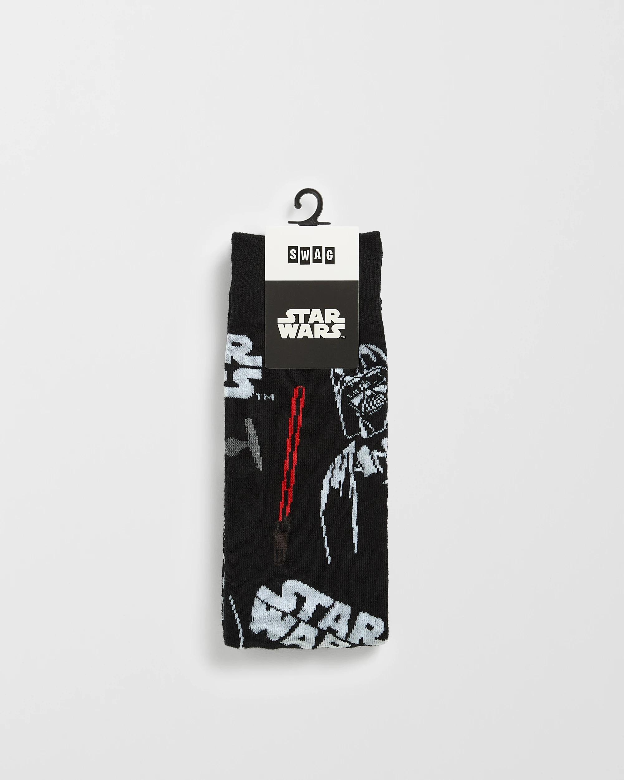 3 Swag Star Wars Darth Vader Crew Socks DARTH VADER, 3 of 3
