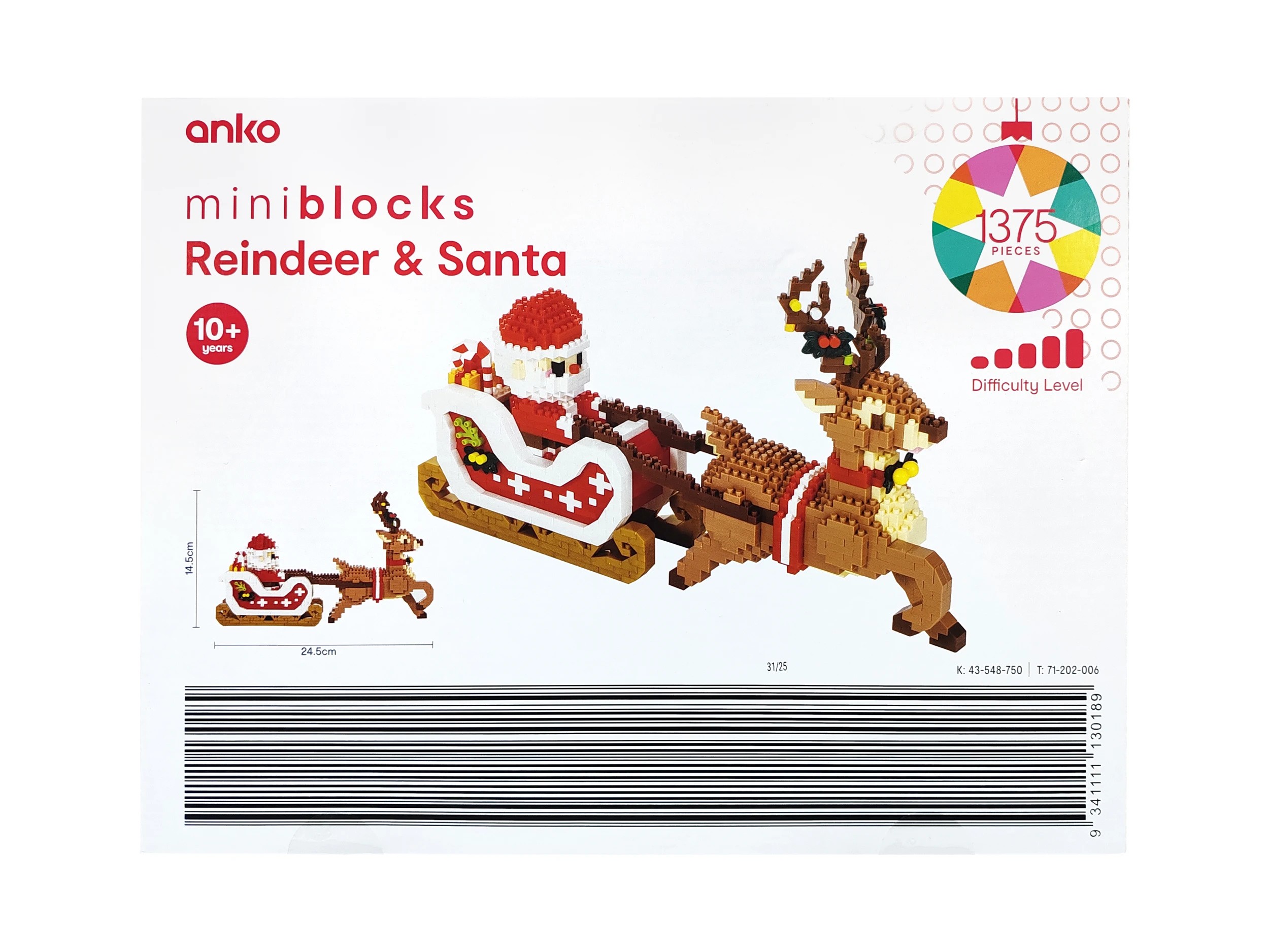 6 1375 Piece Mini Blocks: Reindeer & Santa, 6 of 6